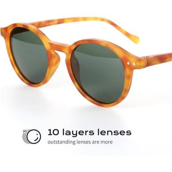 Polarized Round Sunglasses, Stylish Sunglasses for Men and Women Retro - Picture 10 of 14